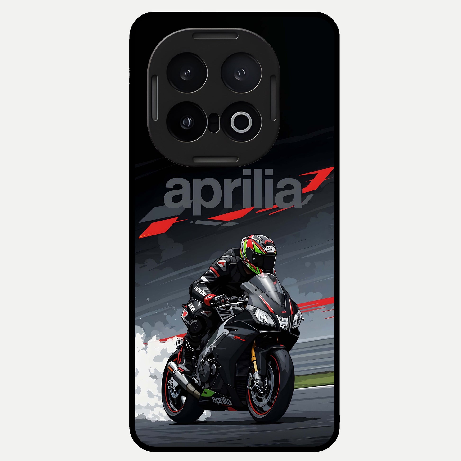  Dark Aprilla Glass Case for iQOO 13 back cover – full design glossy printed glass finish