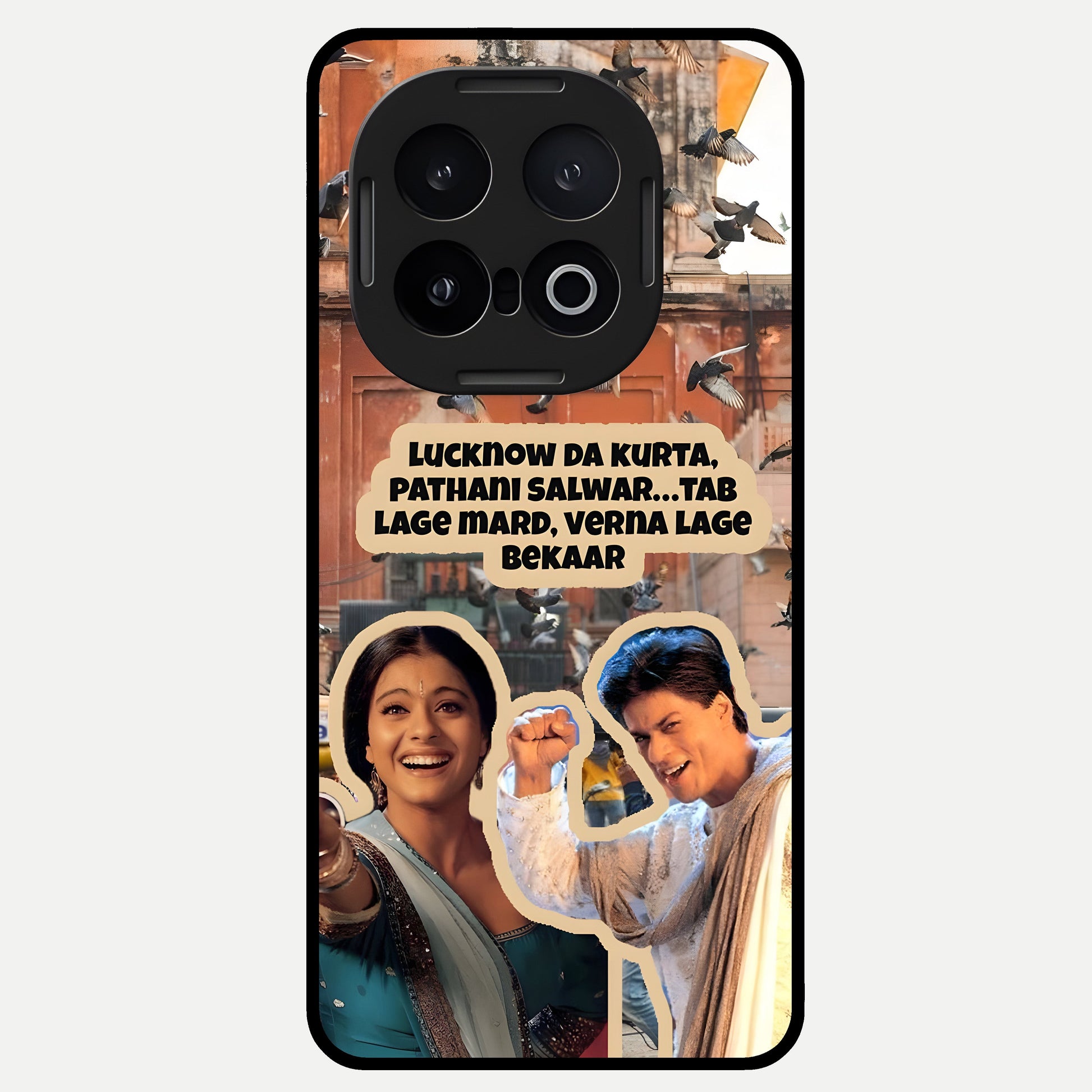  Desi Retro Vibes Glass Case for iQOO 13 back cover – full design glossy printed glass finish