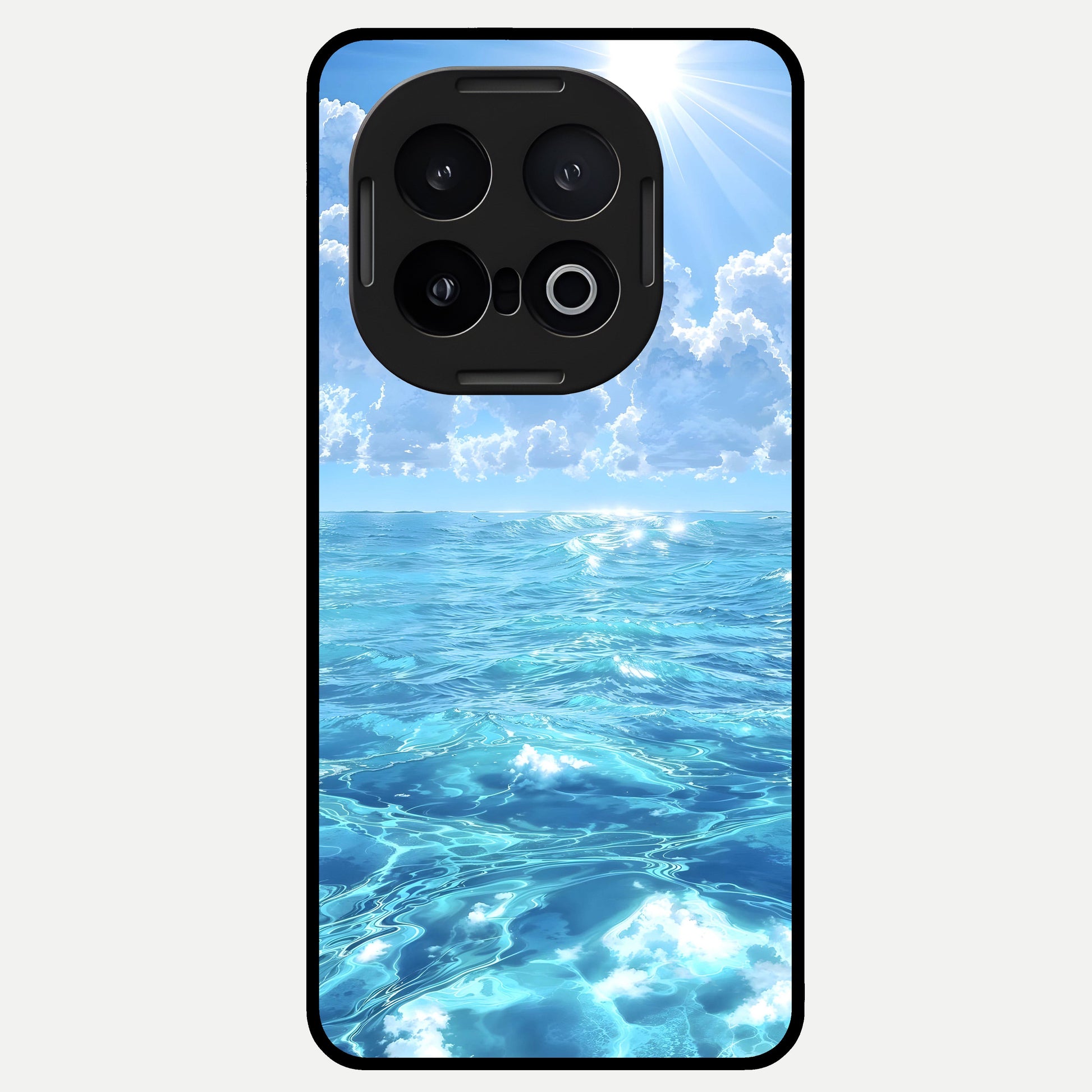  Endless Ocean Horizon Glass Case for iQOO 13 back cover – full design glossy printed glass finish