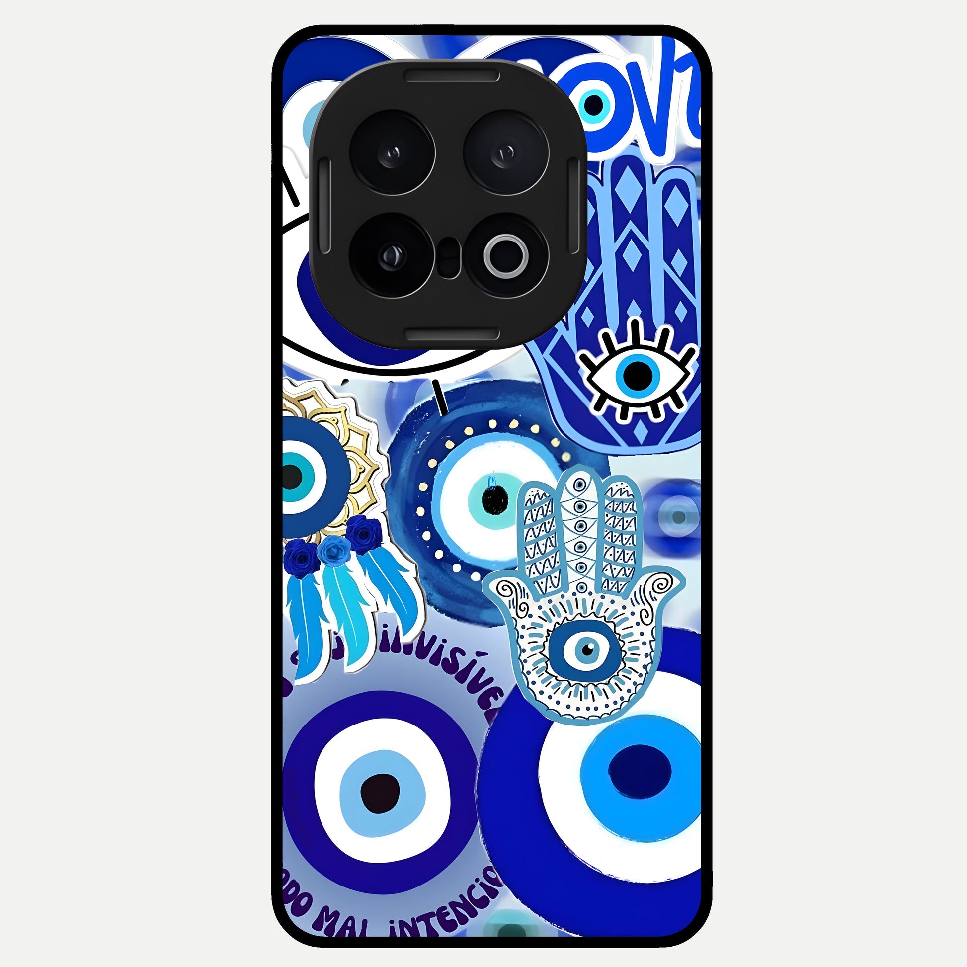  Evil Eyes Dream Glass Case for iQOO 13 back cover – full design glossy printed glass finish