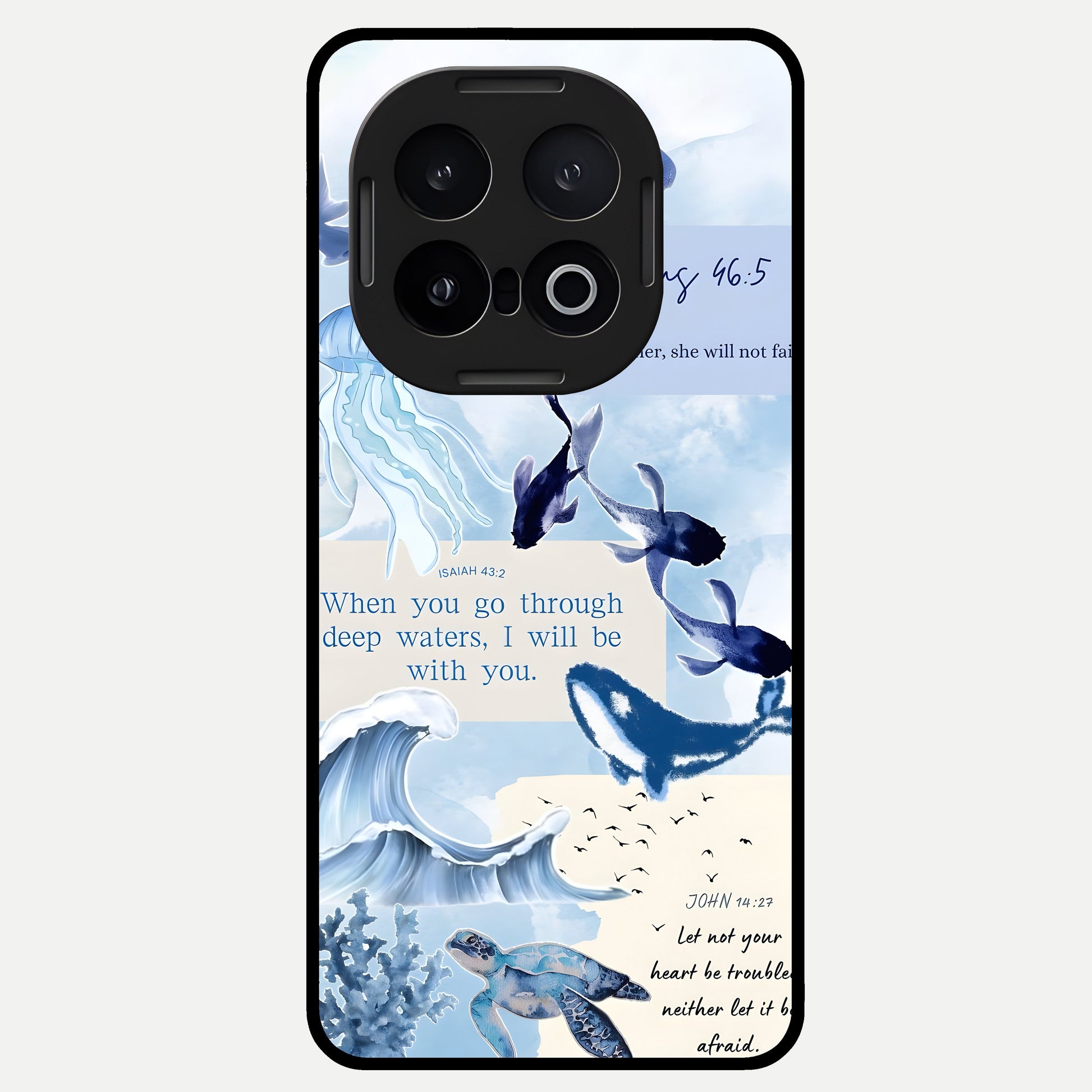  Faithful Ocean Promise Glass Case for iQOO 13 back cover – full design glossy printed glass finish