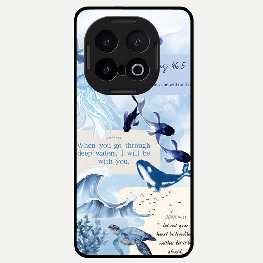  Faithful Ocean Promise Glass Case for iQOO 13 back cover – full design glossy printed glass finish