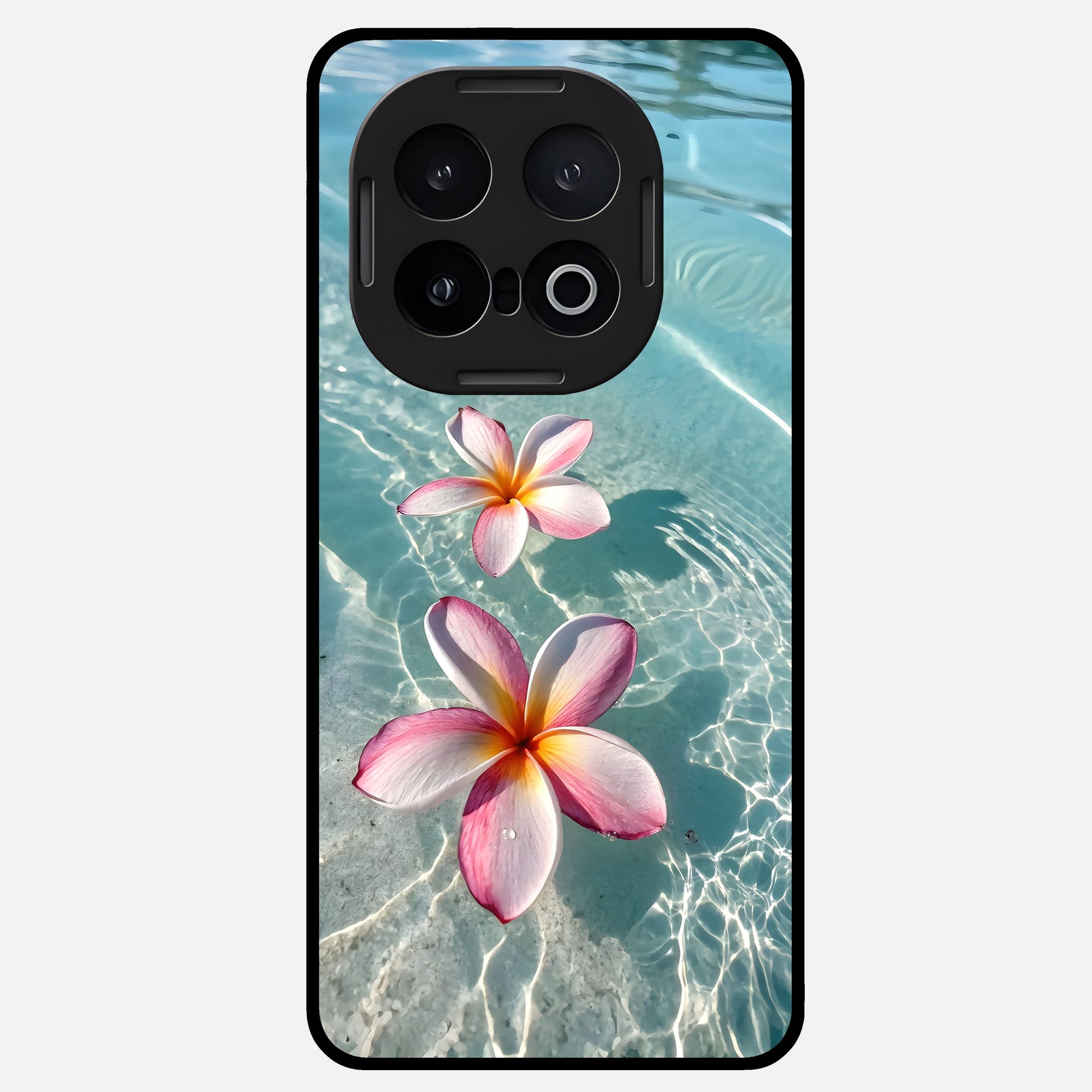  Floating Bloom Bliss Glass Case for iQOO 13 back cover – full design glossy printed glass finish