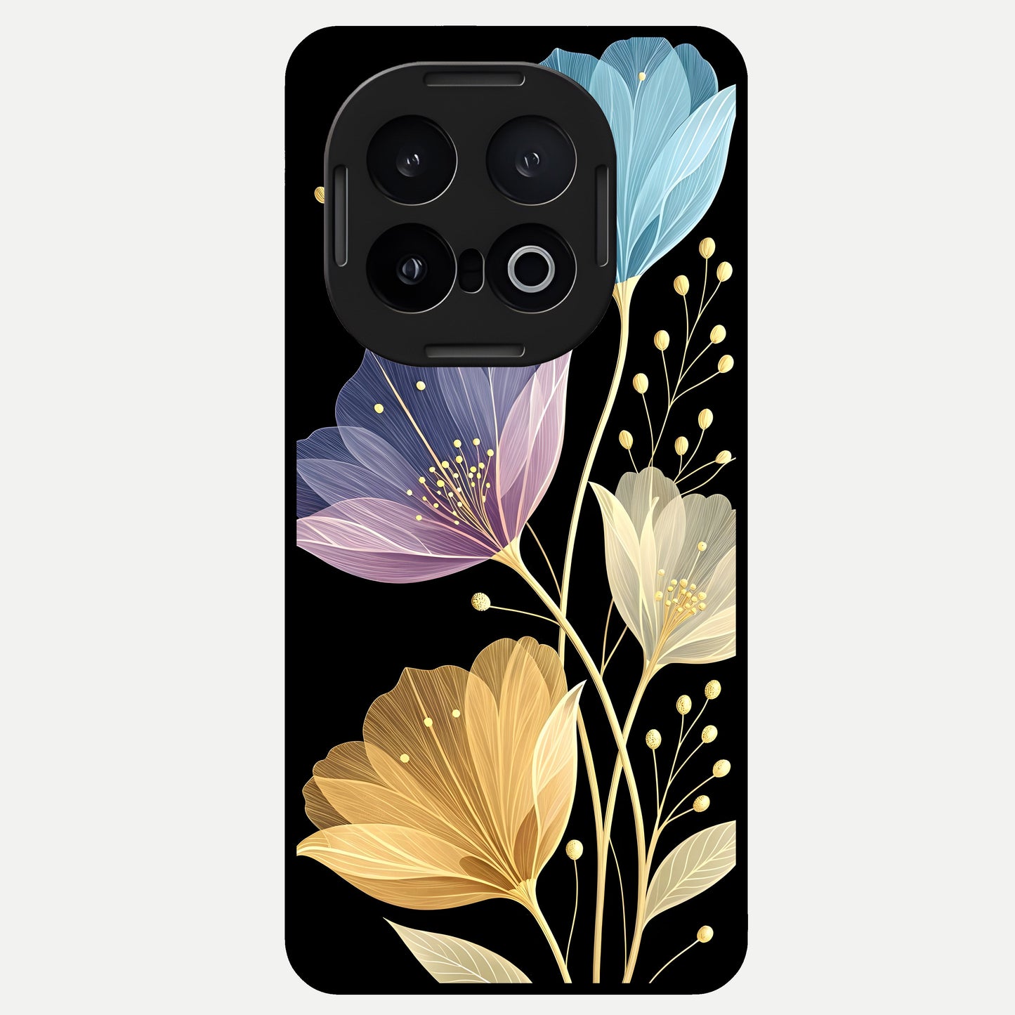  Flower Bloom Glow Glass Case for iQOO 13 back cover – full design glossy printed glass finish
