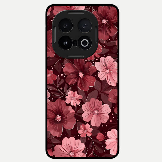  Flower Blush Bloom Glass Case for iQOO 13 back cover – full design glossy printed glass finish