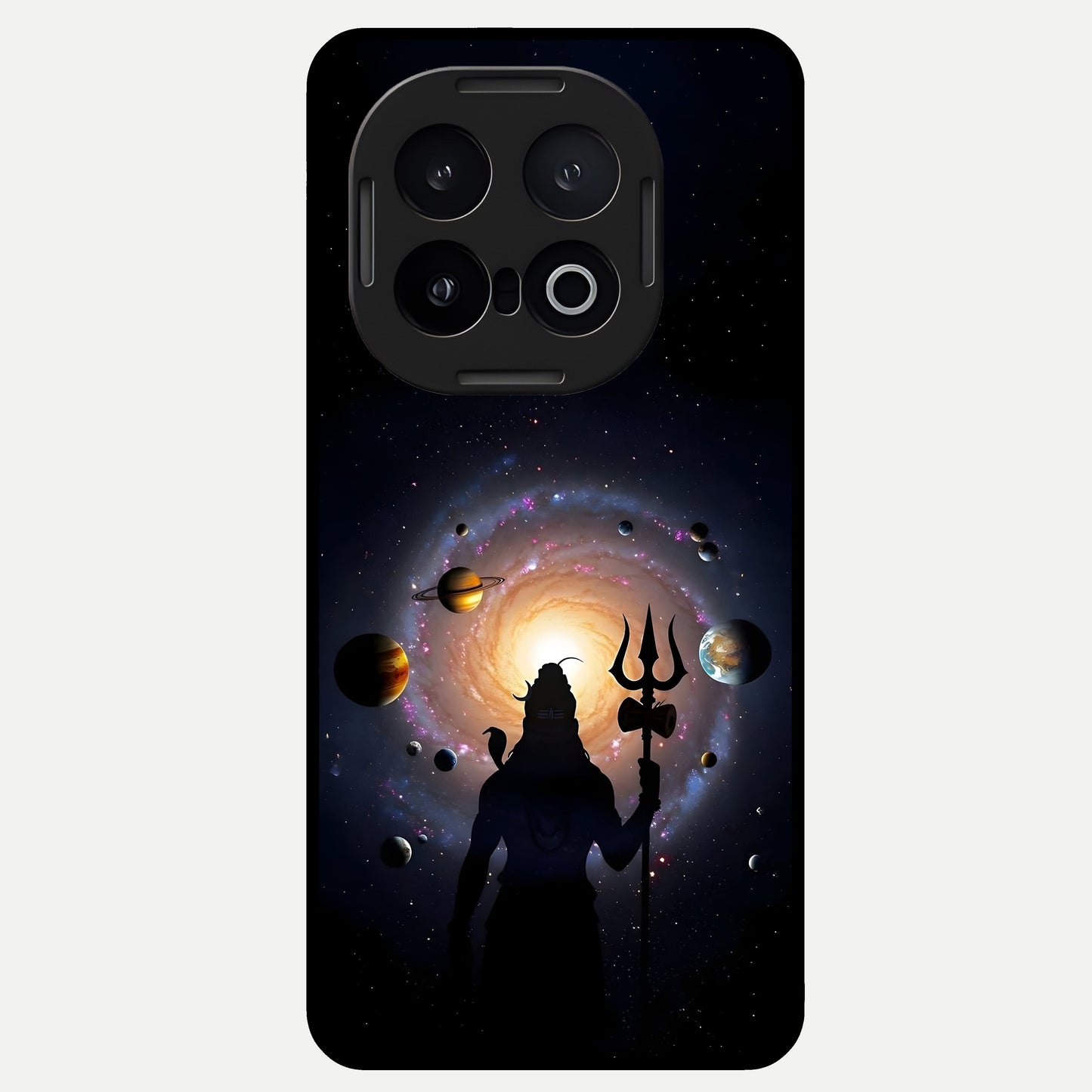  Galactic Shiva Vision Glass Case for iQOO 13 back cover – full design glossy printed glass finish