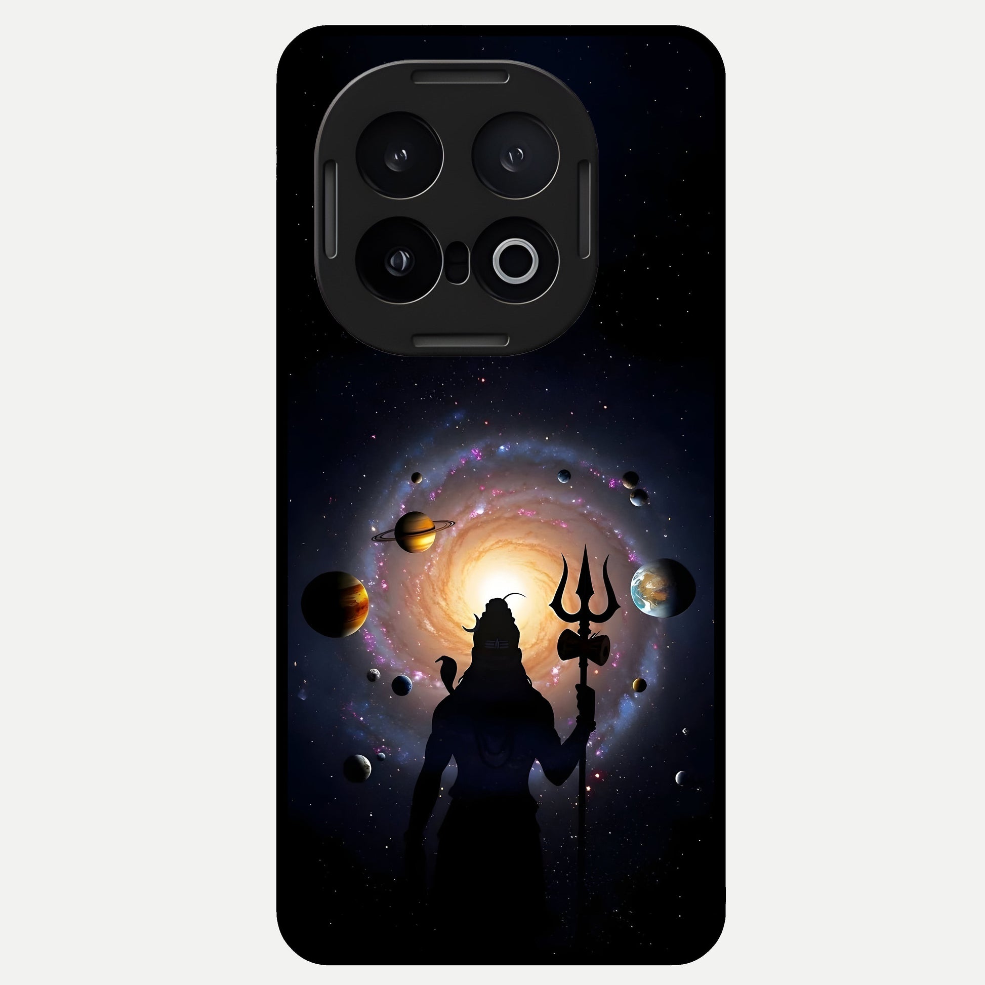  Galactic Shiva Vision Glass Case for iQOO 13 back cover – full design glossy printed glass finish