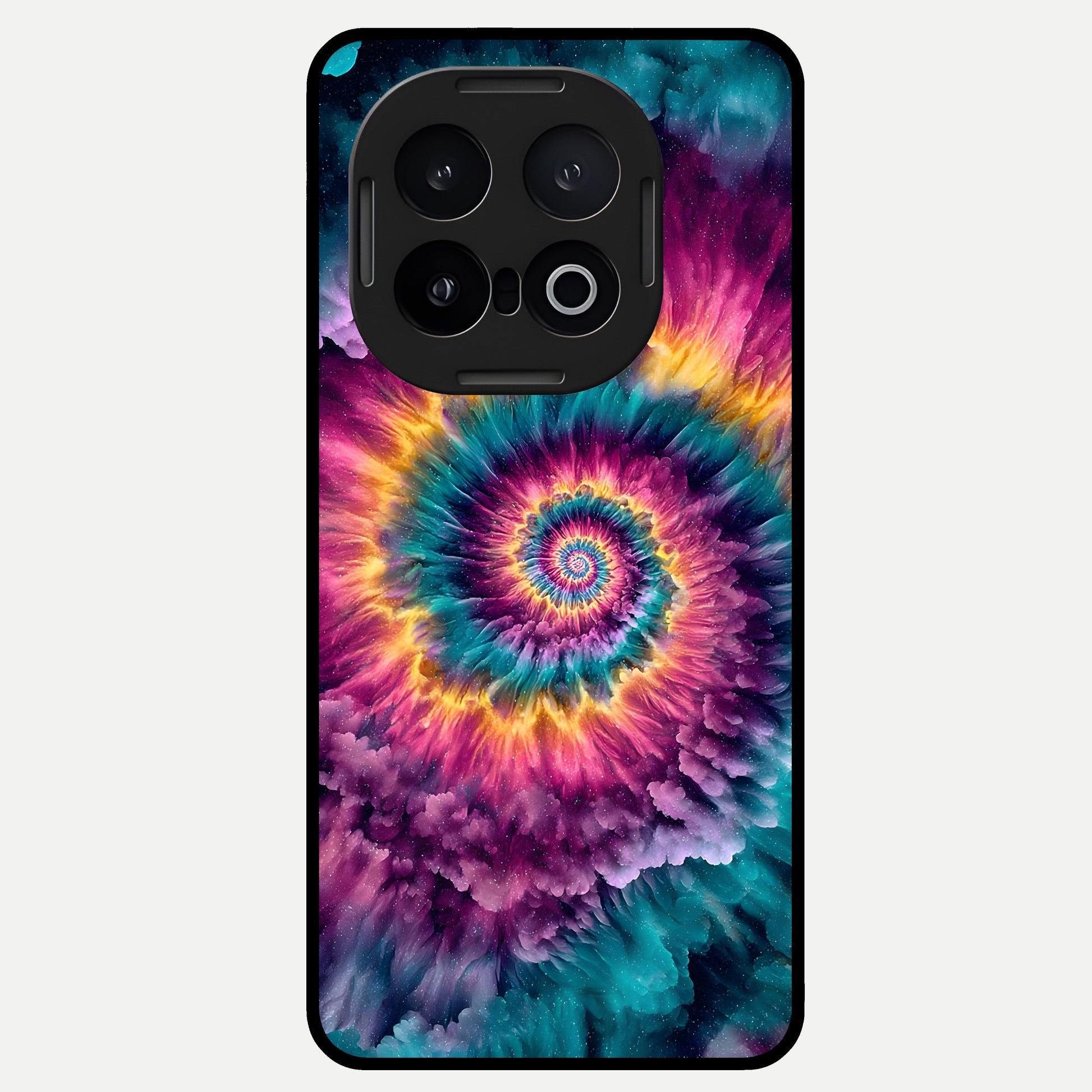  Galactic Spiral Burst Glass Case for iQOO 13 back cover – full design glossy printed glass finish