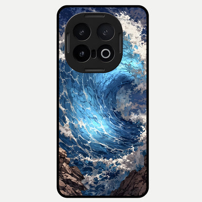  Giant Ocean Wave Glass Case for iQOO 13 back cover – full design glossy printed glass finish