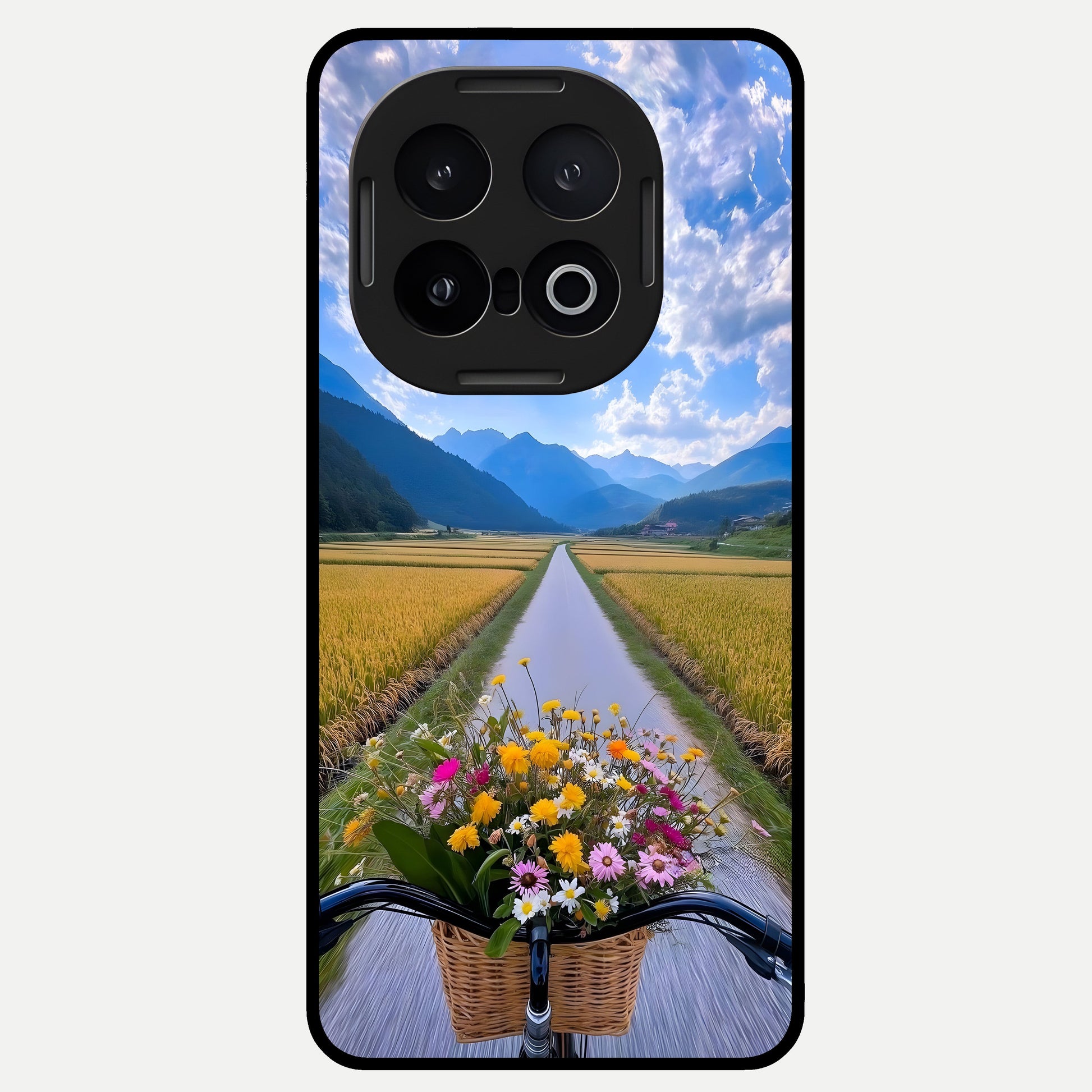  Golden Field Journey Glass Case for iQOO 13 back cover – full design glossy printed glass finish