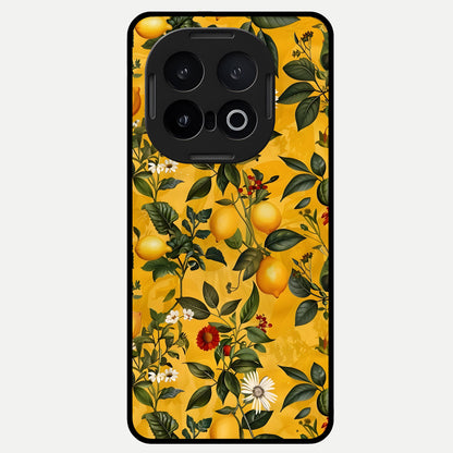  Golden Lemon Field Glass Case for iQOO 13 back cover – full design glossy printed glass finish