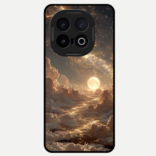  Golden Sky Dream Glass Case for iQOO 13 back cover – full design glossy printed glass finish