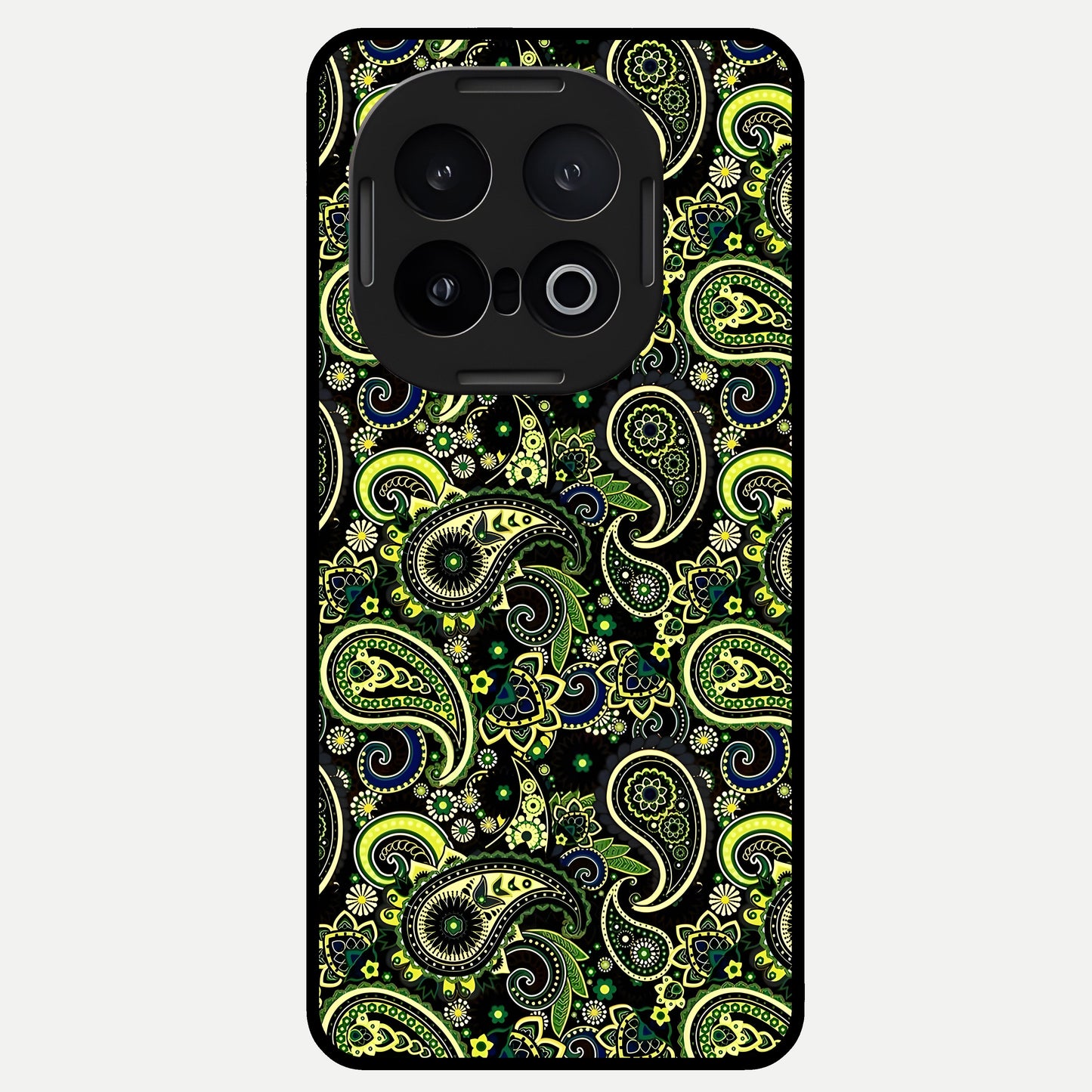  Green Lemon Glass Case for iQOO 13 back cover – full design glossy printed glass finish