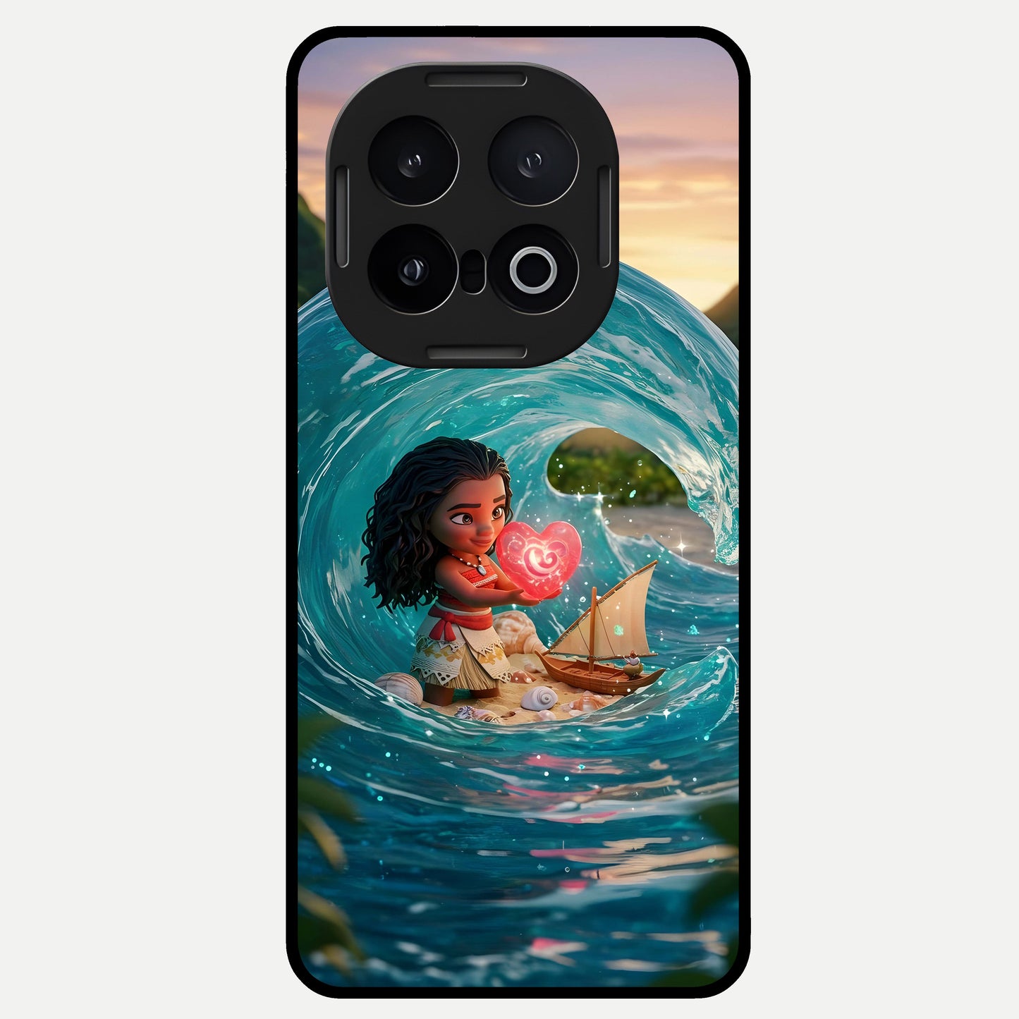  Heart of Ocean Glass Case for iQOO 13 back cover – full design glossy printed glass finish