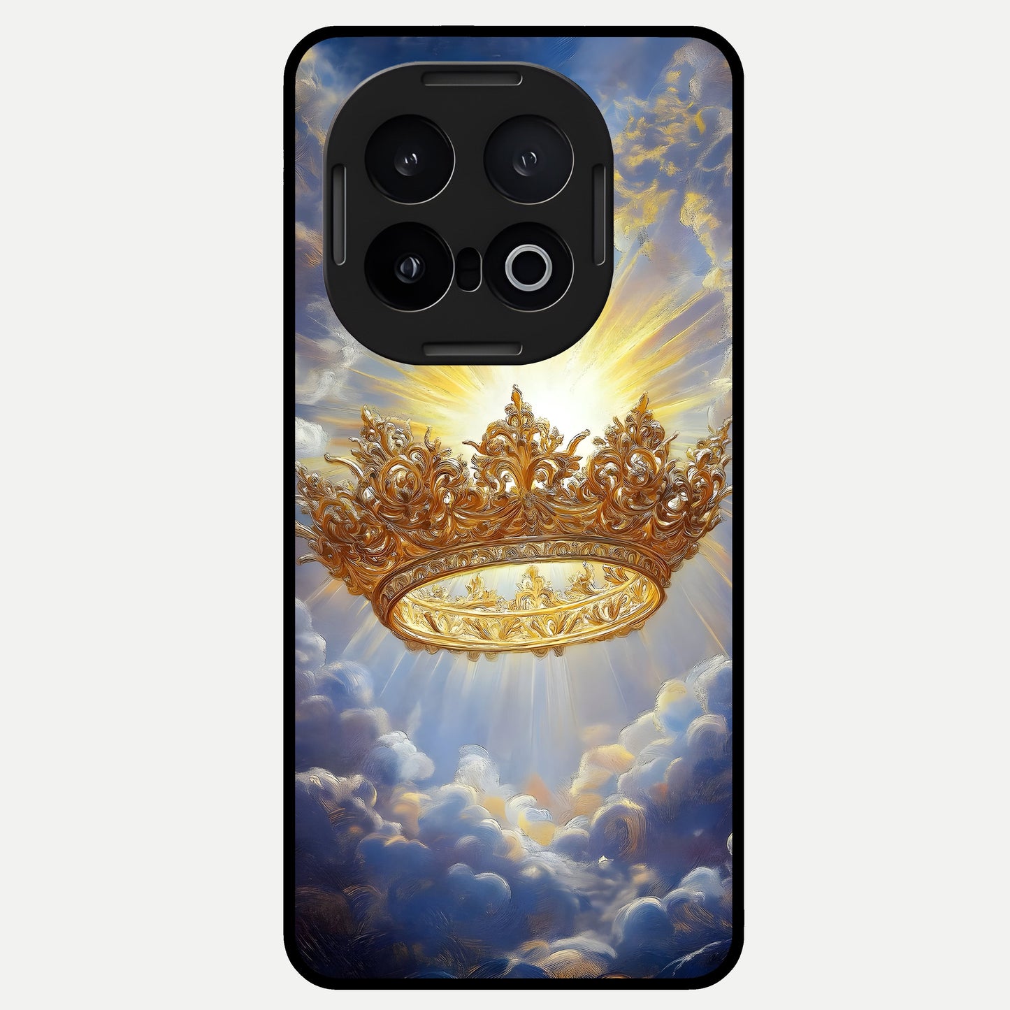  Heavenly Crown Light Glass Case for iQOO 13 back cover – full design glossy printed glass finish