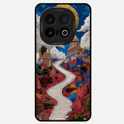  Heavenly Moon Path Glass Case for iQOO 13 back cover – full design glossy printed glass finish