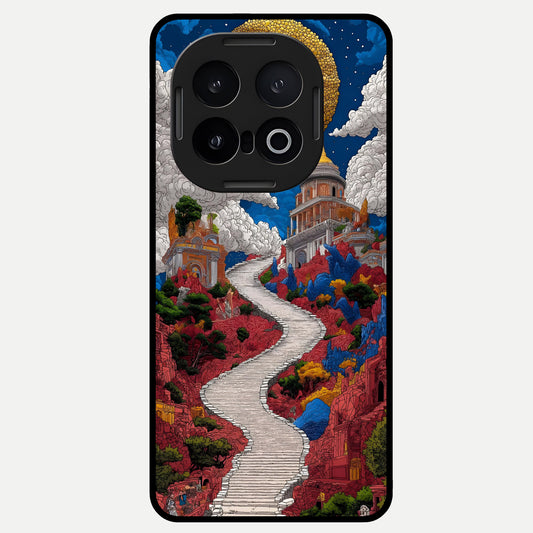  Heavenly Moon Path Glass Case for iQOO 13 back cover – full design glossy printed glass finish