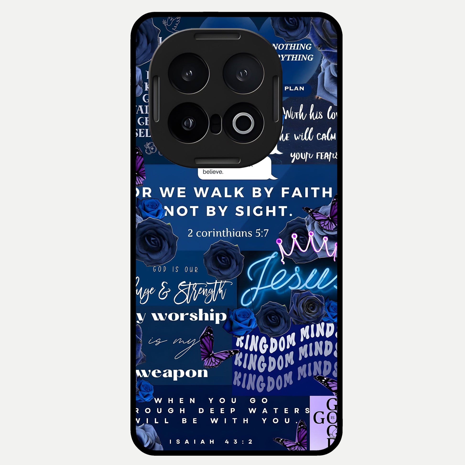  Kingdom Faith Glow Glass Case for iQOO 13 back cover – full design glossy printed glass finish