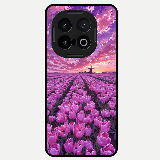  Lavender Dream Skies Glass Case for iQOO 13 back cover – full design glossy printed glass finish