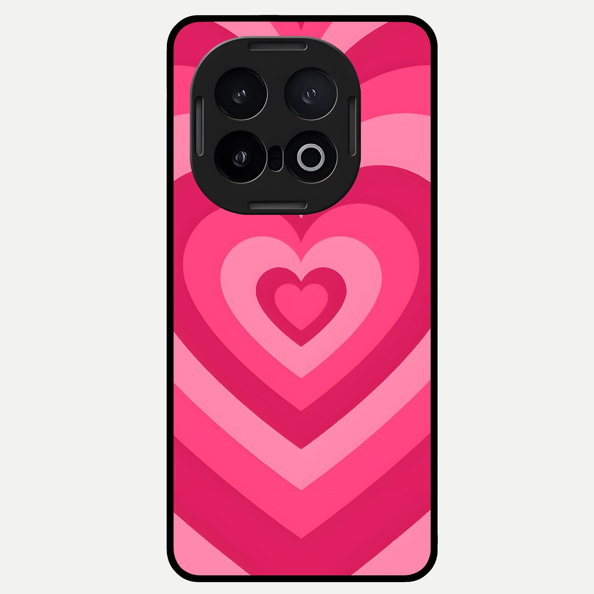  Layered Love Hearts Glass Case for iQOO 13 back cover – full design glossy printed glass finish