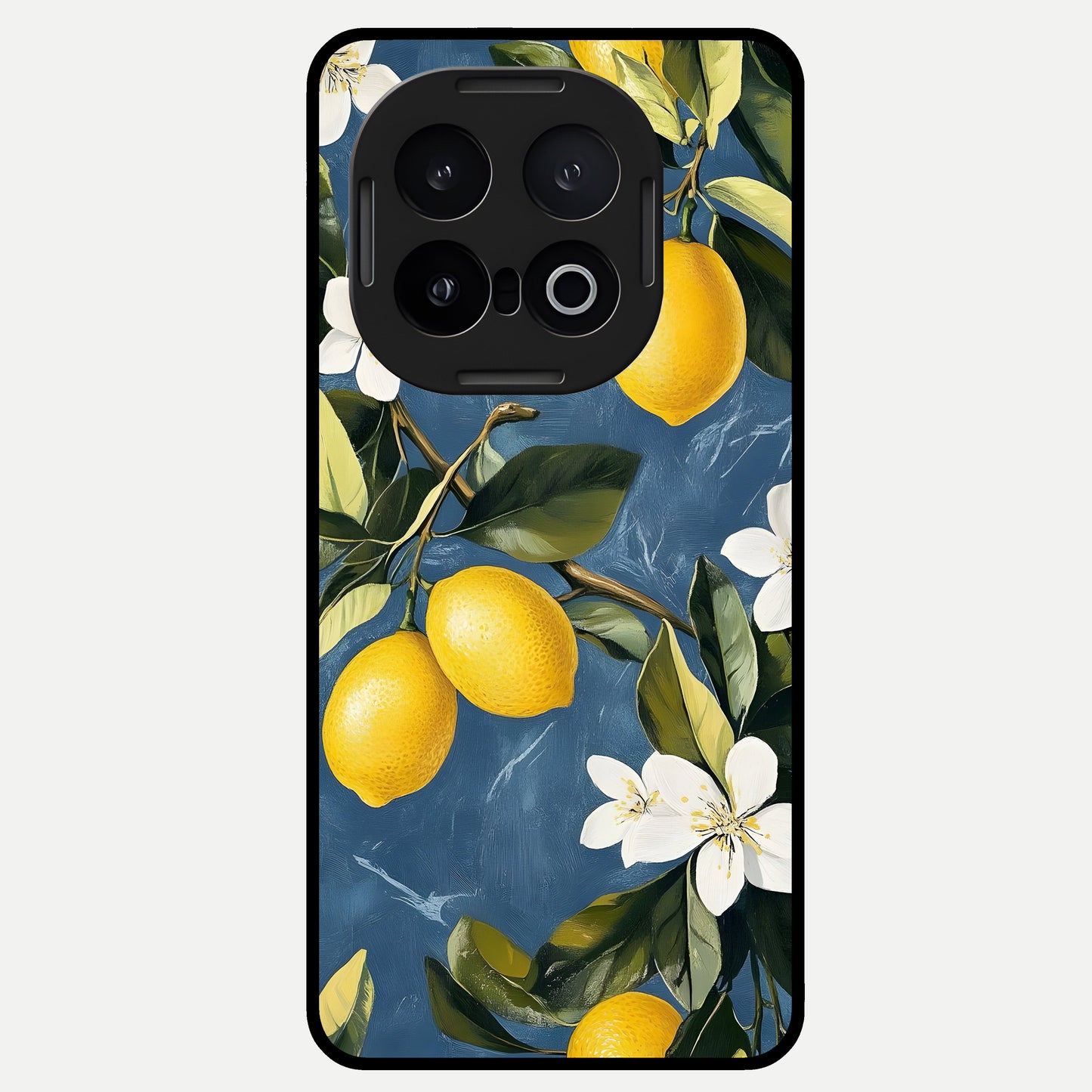  Lemon Dream Garden Glass Case for iQOO 13 back cover – full design glossy printed glass finish