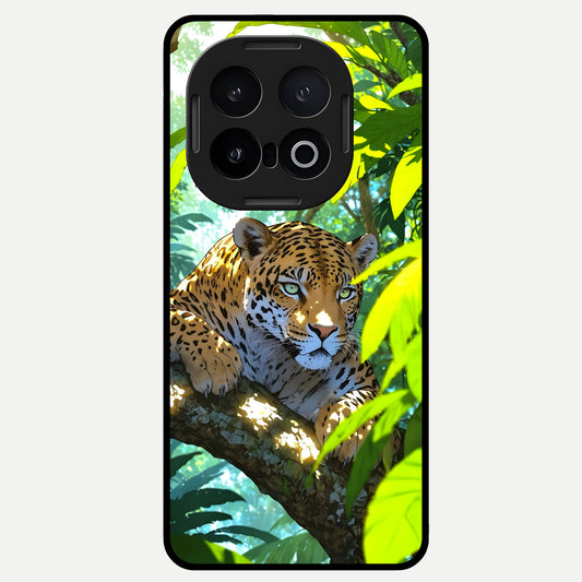 Leopard in Jungle Glass Case for iQOO 13 back cover – full design glossy printed glass finish