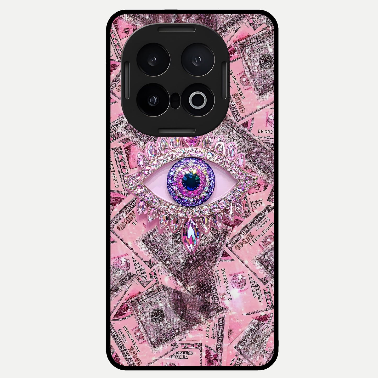  Money Eye Luxe Glass Case for iQOO 13 back cover – full design glossy printed glass finish
