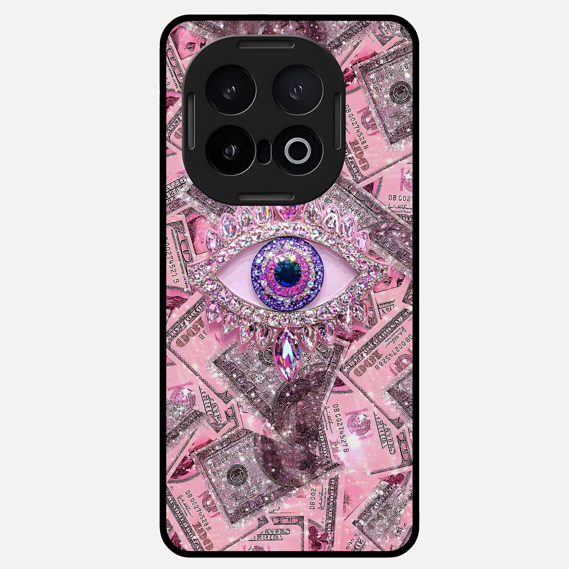  Money Eye Luxe Glass Case for iQOO 13 back cover – full design glossy printed glass finish