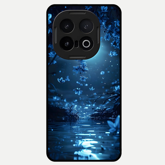  Moonlight Petal Dream Glass Case for iQOO 13 back cover – full design glossy printed glass finish