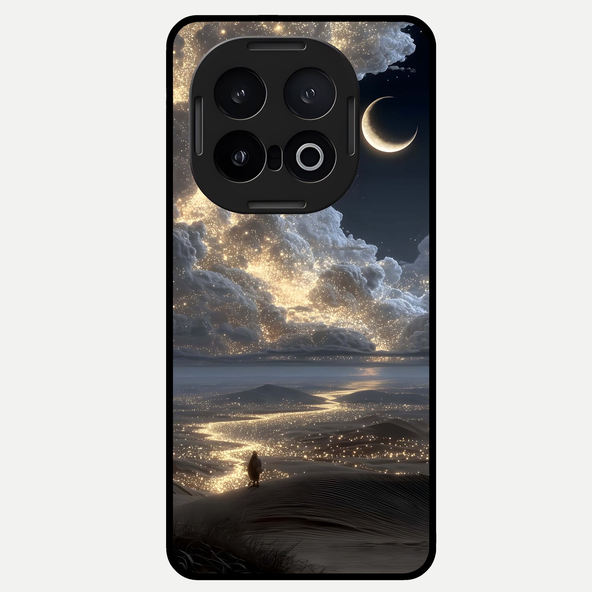  Moonlight Spark Path Glass Case for iQOO 13 back cover – full design glossy printed glass finish