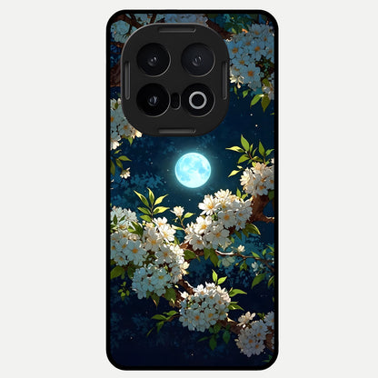  Moonlit Blossom Dream Glass Case for iQOO 13 back cover – full design glossy printed glass finish