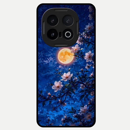  Moonlit Blossoms Night Glass Case for iQOO 13 back cover – full design glossy printed glass finish