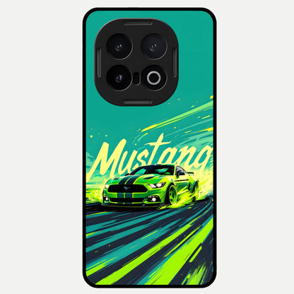  Mustang Bang Glass Case for iQOO 13 back cover – full design glossy printed glass finish