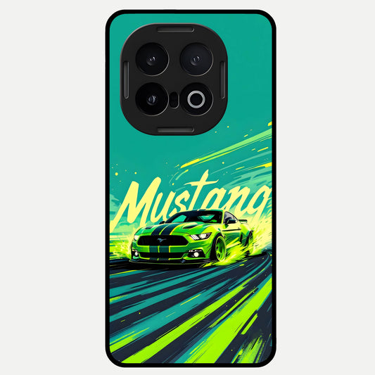  Mustang Bang Glass Case for iQOO 13 back cover – full design glossy printed glass finish
