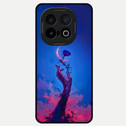  Mystic Hand Glass Case for iQOO 13 back cover – full design glossy printed glass finish