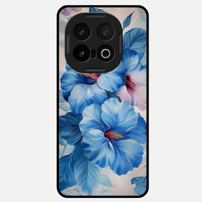  Ocean Hibiscus Grace Glass Case for iQOO 13 back cover – full design glossy printed glass finish