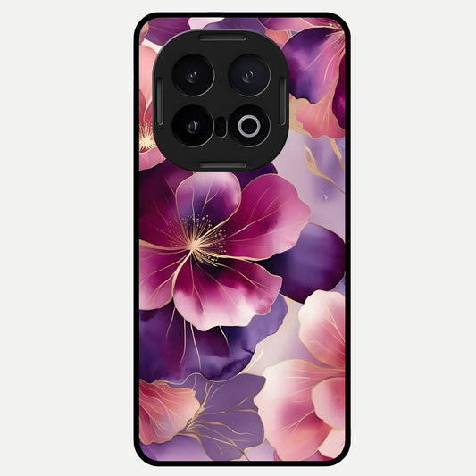 Pink Bouquet Florals Glass Case for iQOO 13 back cover – full design glossy printed glass finish