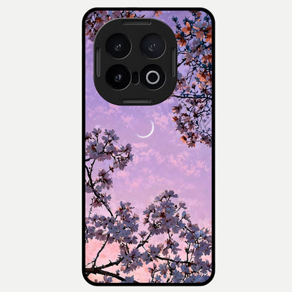  Purple Serenity Moon Glass Case for iQOO 13 back cover – full design glossy printed glass finish