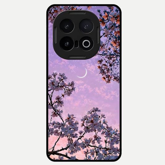  Purple Serenity Moon Glass Case for iQOO 13 back cover – full design glossy printed glass finish