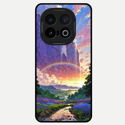  Rainbow Valley Dream Glass Case for iQOO 13 back cover – full design glossy printed glass finish