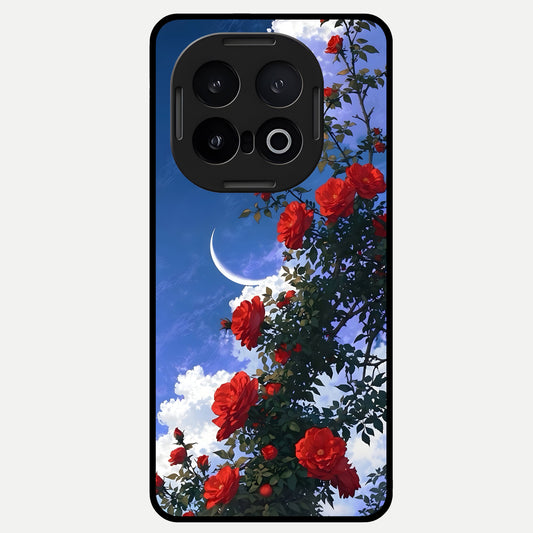  Rose Drift Flowers Glass Case for iQOO 13 back cover – full design glossy printed glass finish