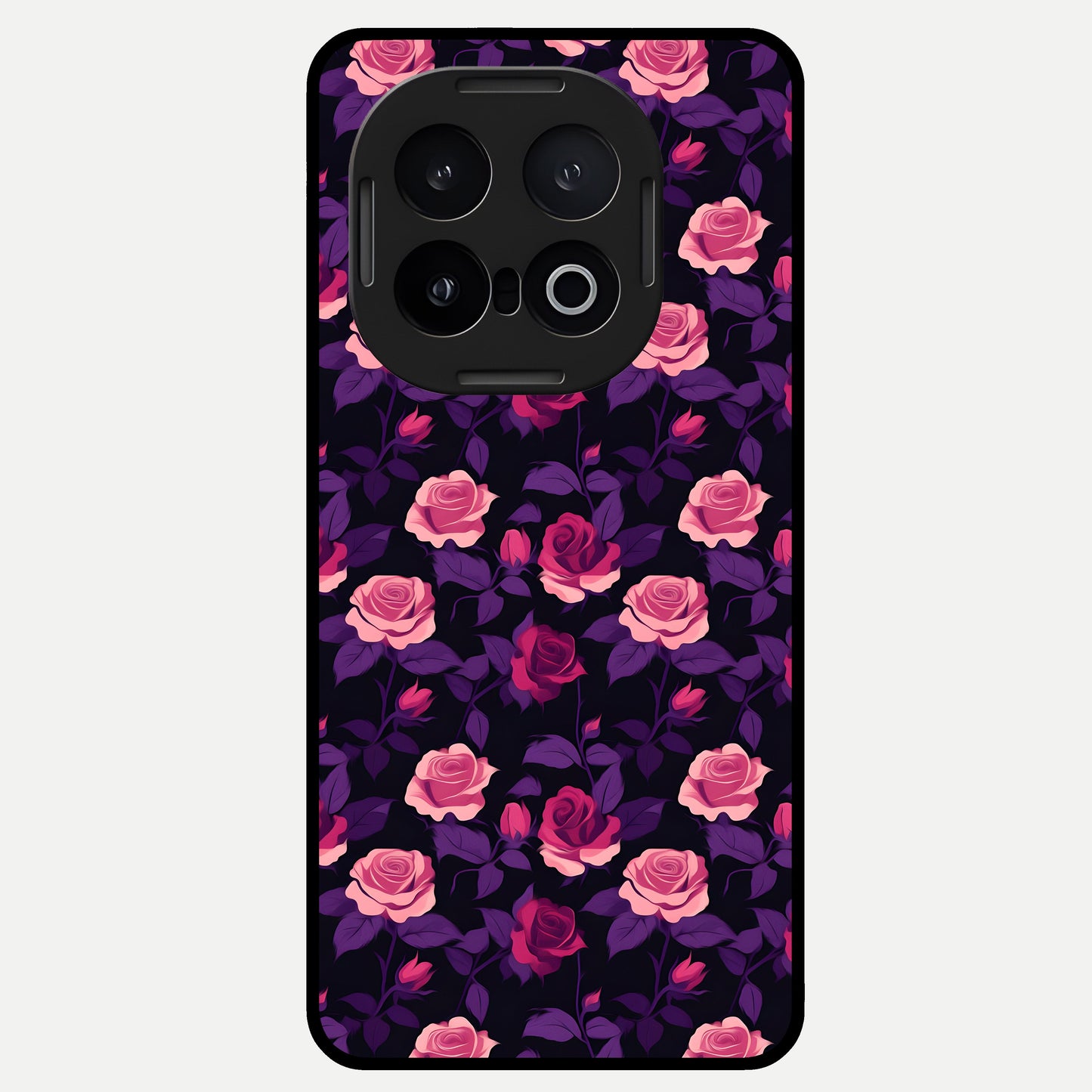  Rose Garden Twilight Glass Case for iQOO 13 back cover – full design glossy printed glass finish