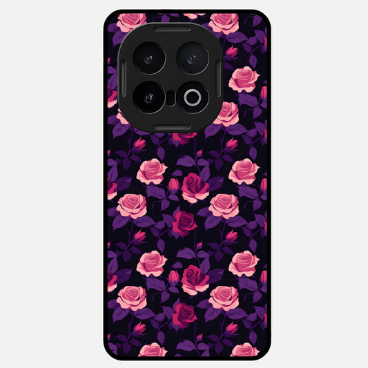  Rose Garden Twilight Glass Case for iQOO 13 back cover – full design glossy printed glass finish