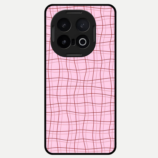  Soft Grid Bliss Glass Case for iQOO 13 back cover – full design glossy printed glass finish