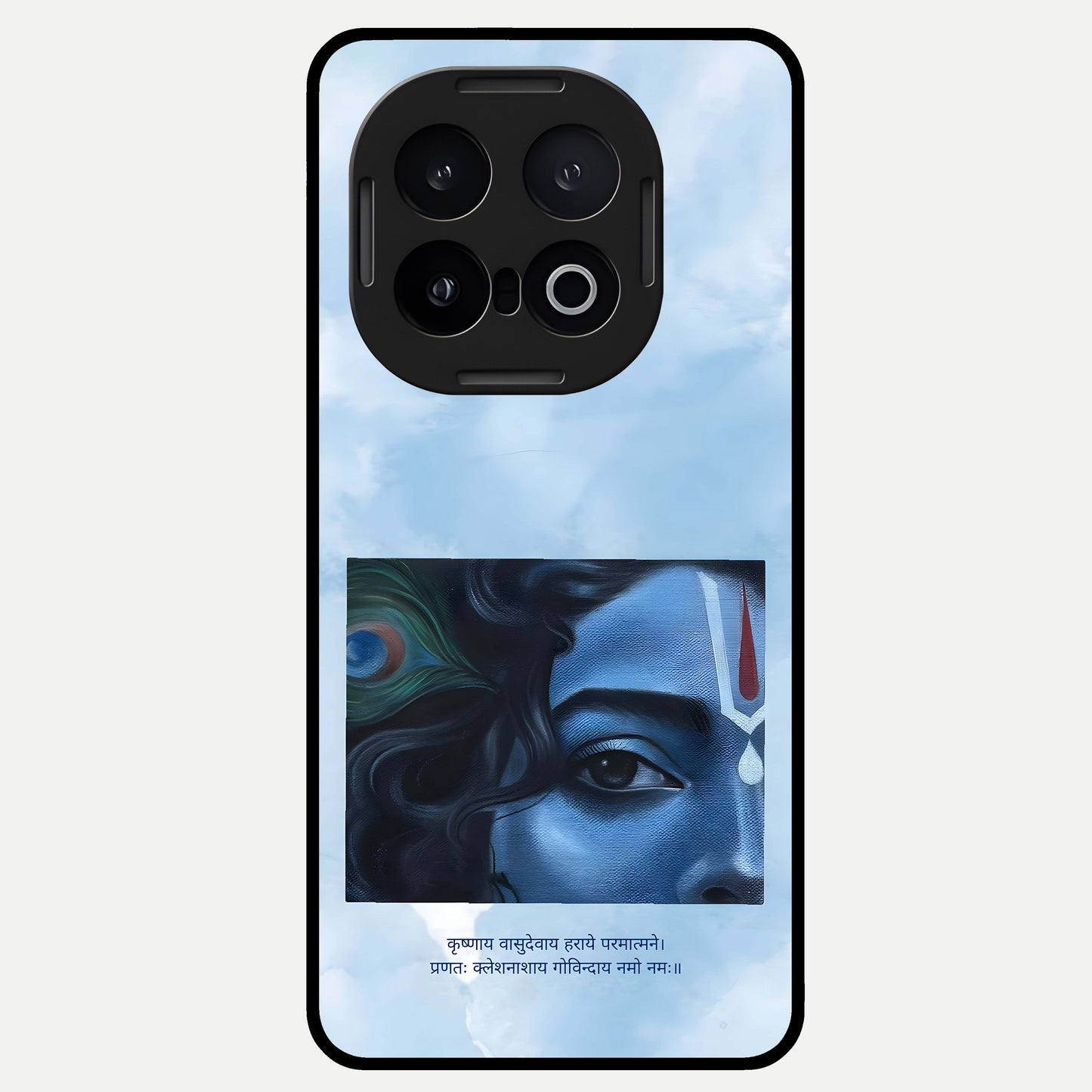  Spiritual Krishna Glass Case for iQOO 13 back cover – full design glossy printed glass finish