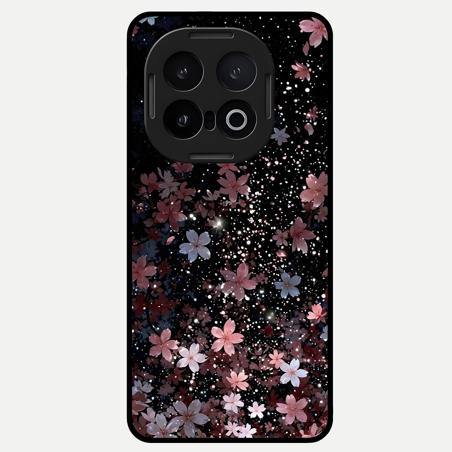  Starlit Flower Dreams Glass Case for iQOO 13 back cover – full design glossy printed glass finish