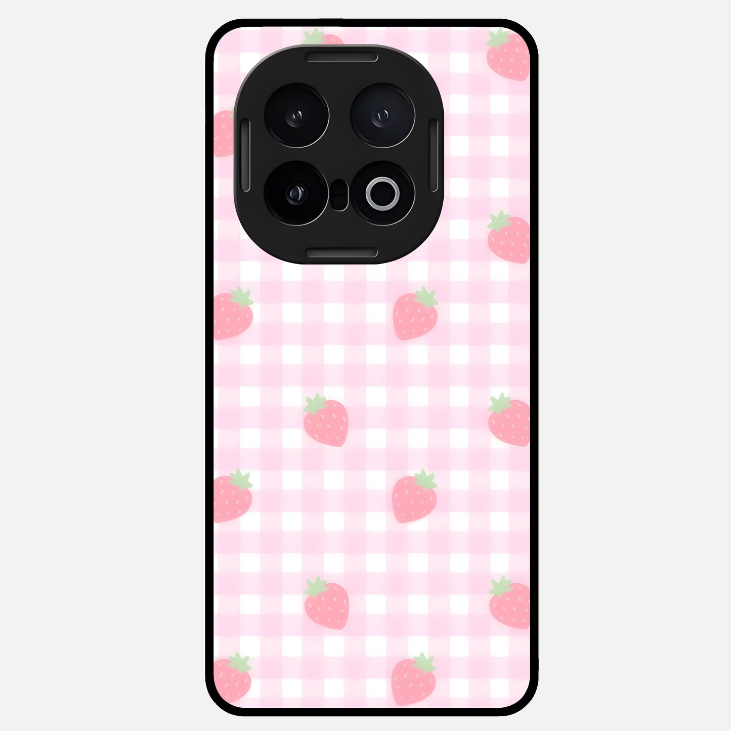  Strawberry Picnic Love Glass Case for iQOO 13 back cover – full design glossy printed glass finish