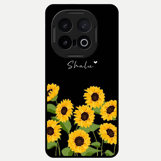  Sunflower Sky Bloom Glass Case for iQOO 13 back cover – full design glossy printed glass finish