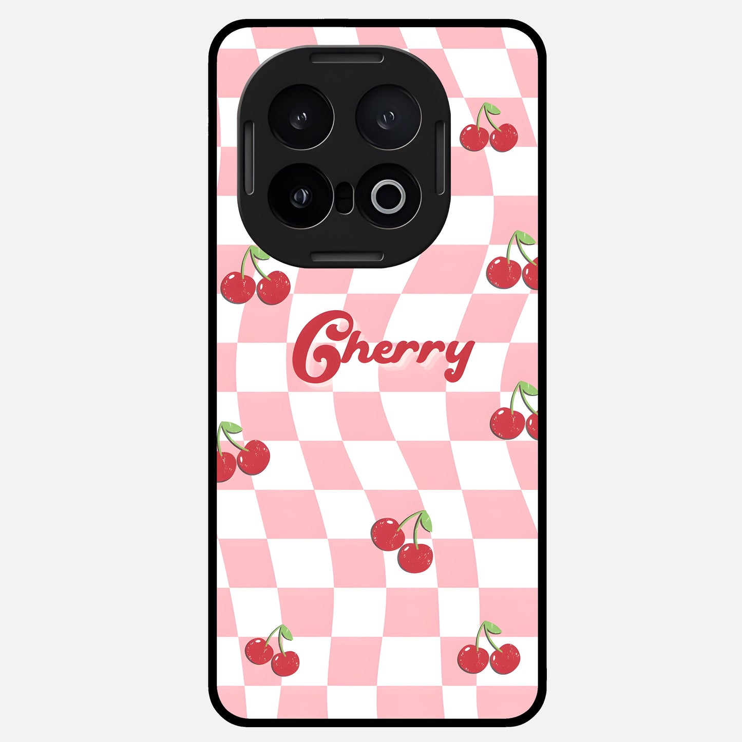  Sweet Cherry Vibes Glass Case for iQOO 13 back cover – full design glossy printed glass finish