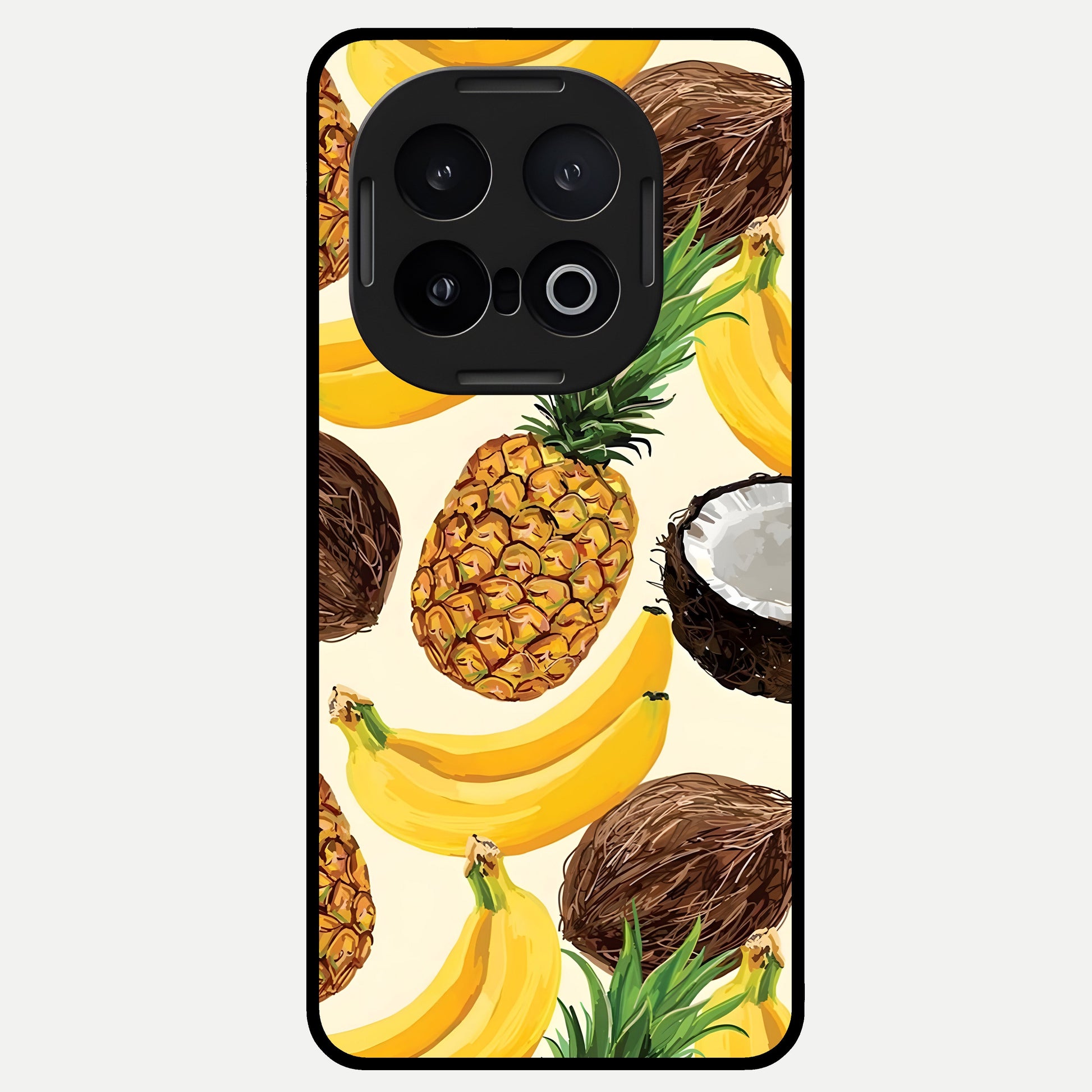  Tropical Fruit Mood Glass Case for iQOO 13 back cover – full design glossy printed glass finish